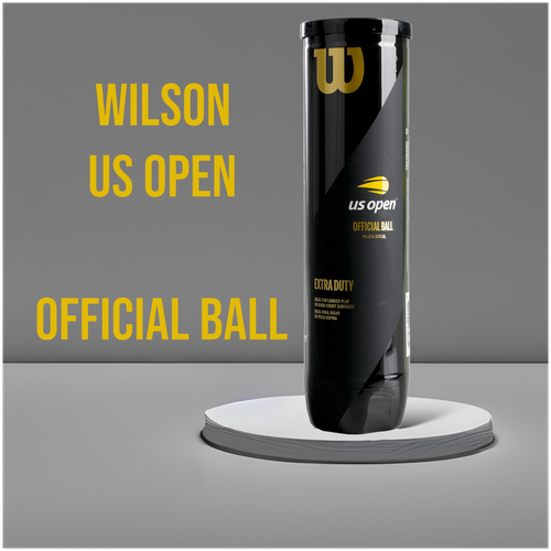 Теннисные Мячи Wilson US Open Extra Duty / Мяч для большого тенниса и сквоша желтый 4шт.