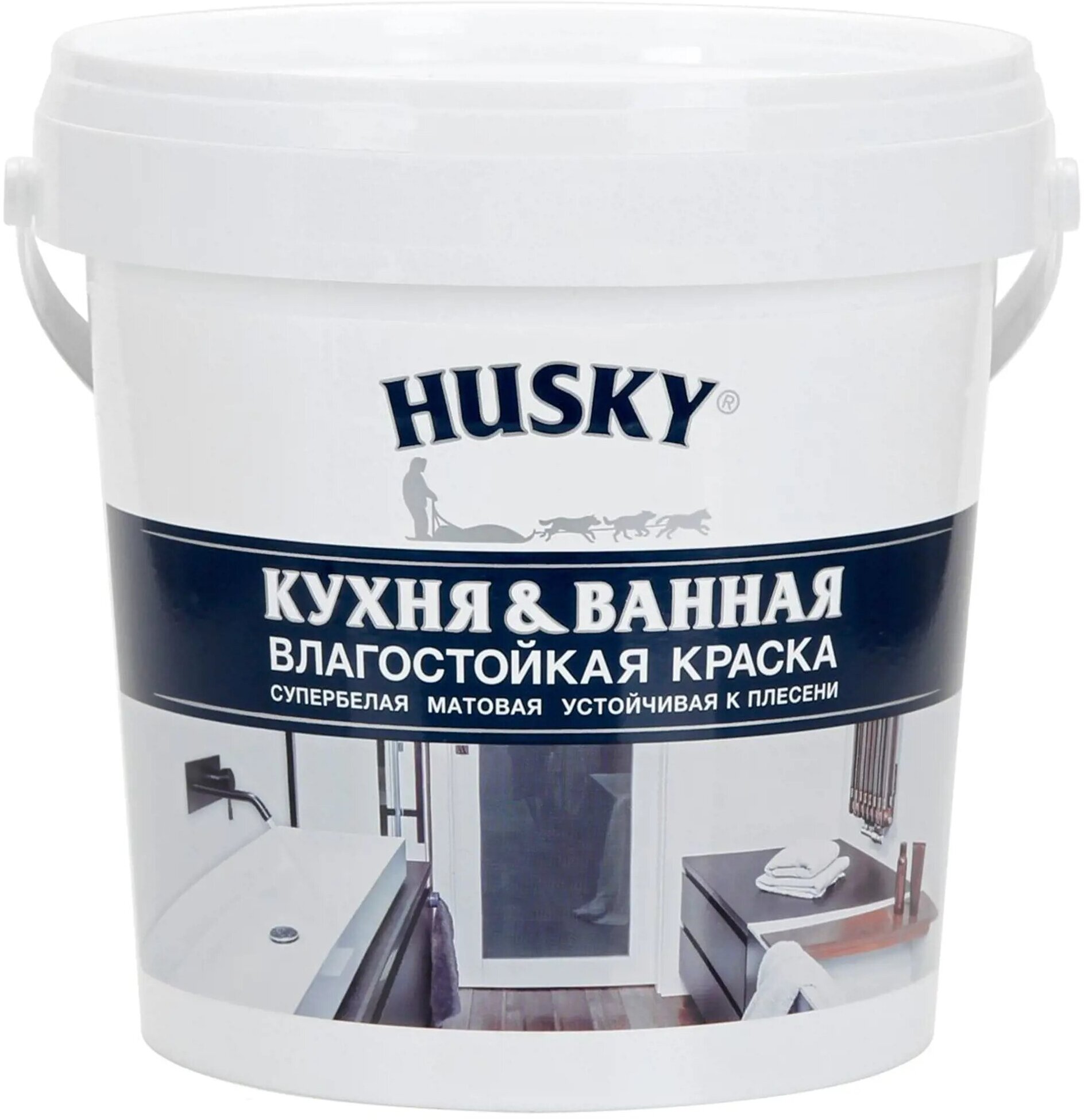 Краска для кухонь и ванных комнат Husky 0.9 л