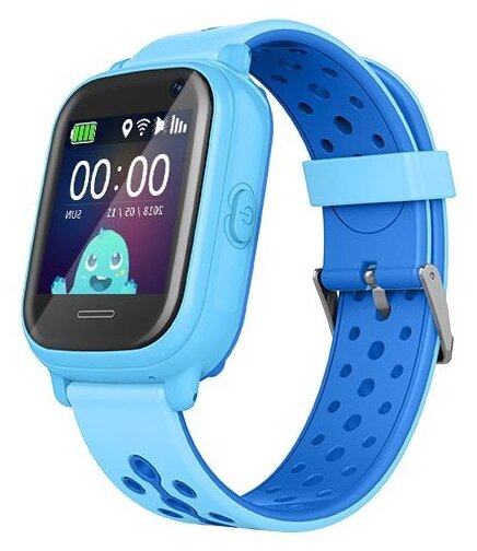 Умные часы для детей Wonlex Smart Baby Watch KT04 (2G) с сим картой, функцией телефона, GPS трекером, камерой, кнопкой SOS. Голубой