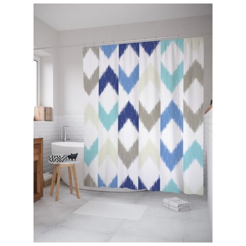 фото Штора для ванной joyarty переменчивые стрелки 180х200 (sc-4328)
