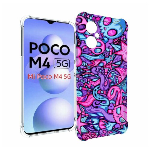 Чехол MyPads крутой-паттерн для Xiaomi Poco M4 5G задняя-панель-накладка-бампер