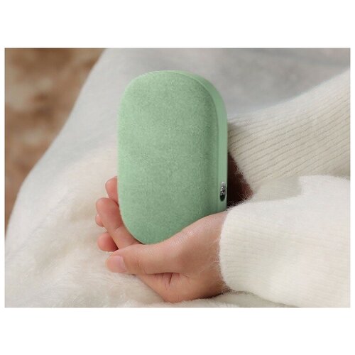 Аккумулятор-грелка для рук 10000mAh велюр светло-зеленый до 55C USBtypeC 190000₽