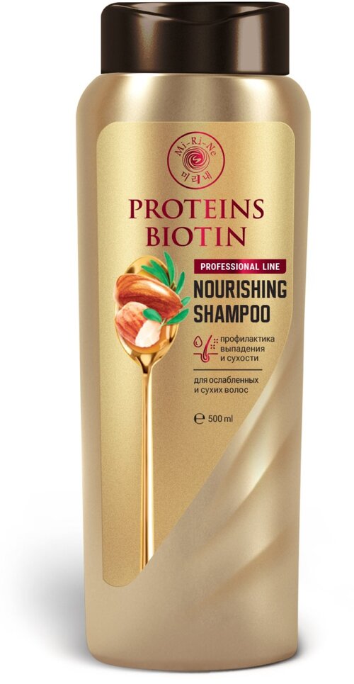 Mi-Ri-Ne Proteins Biotin Nourishing Shampoo питающий шампунь для ослабленных и сухих волос, 500 мл