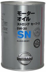 Полусинтетическое моторное масло Nissan SN Strong Save X 5W-30, 1 л