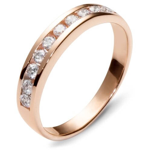 фото Эстет кольцо с 10 фианитами из красного золота 01к111233, размер 17