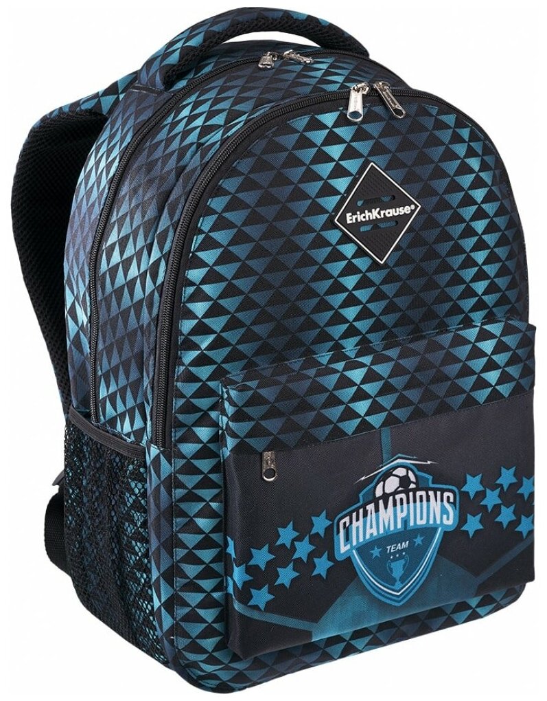 Ученический рюкзак ErichKrause® EasyLine® с двумя отделениями и грудной перемычкой 20L Champions