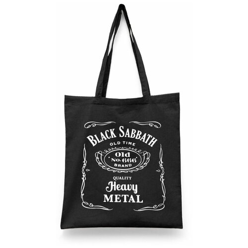 фото Сумка-шоппер унисекс каждому своё "black sabbath/хеви-метал/оззи осборн" черная