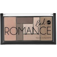 Палетка для макияжа лица и глаз `BELL` BAD ROMANCE FACE & EYE PALETTE тон 01 (хайлайтер, румяна, скульптор и тени для век)