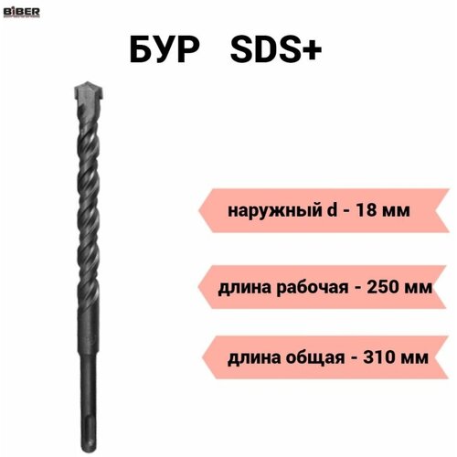 Бур SDS-plus по бетону 18х250/310 мм