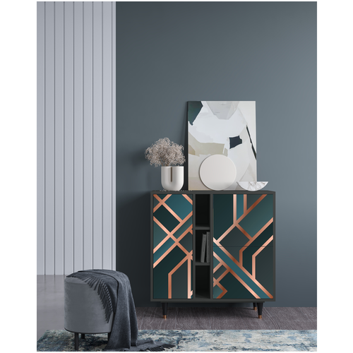 Комод - STORYZ - BS5 Emerald Metro, 94 x 96 x 41 см, Белый
