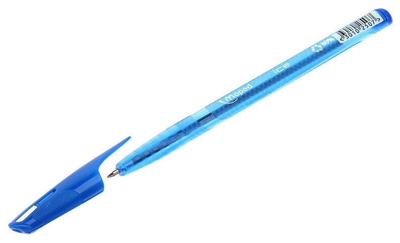 Ручка шариковая Maped Green Ice треугольный корпус неавтоматическая синяя - фото №5