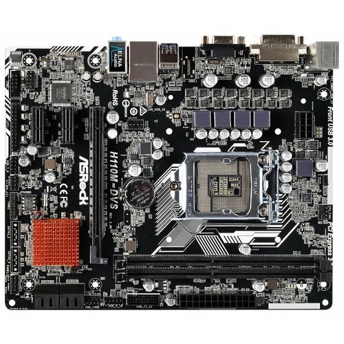 фото Материнская плата asrock h110m-dvs r2.0