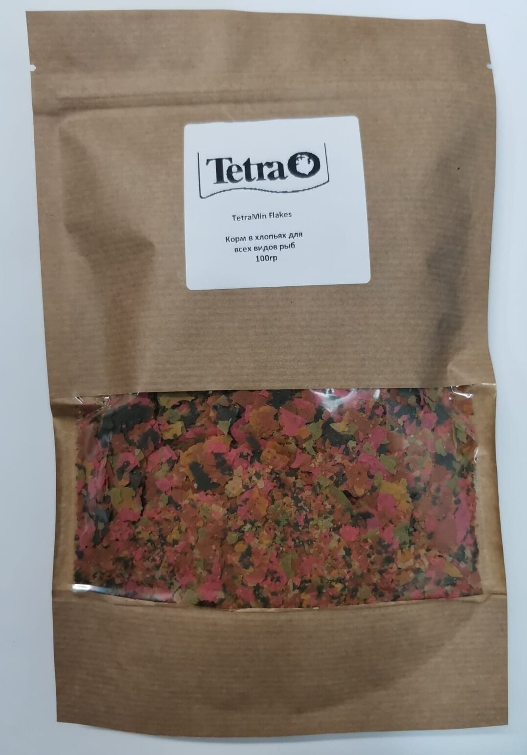 Корм Tetra TetraMin, для всех видов рыб, хлопья, 100 г, 500 мл, зип. пакет — фото 1