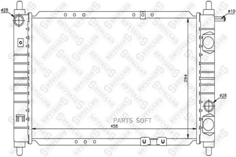 STELLOX 1025329SX 10-25329-SX_радиатор системы охлаждения!\ Daewoo Matiz 0.8 98