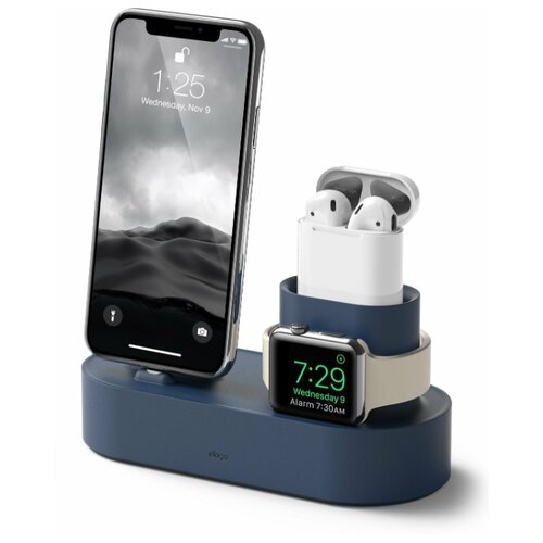 фото Док-станция elago charging hub 3 in 1 (est-trio-jin) для устройств apple (jean indigo)