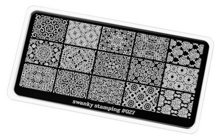 Swanky Stamping пластина 027 12 х 6 см black