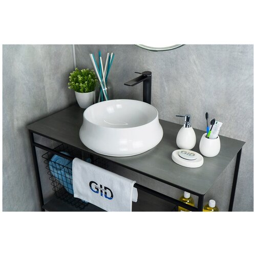 Керамическая накладная раковина в ванную Gid N9426 раковина в ванную накладная poligono многоугольная