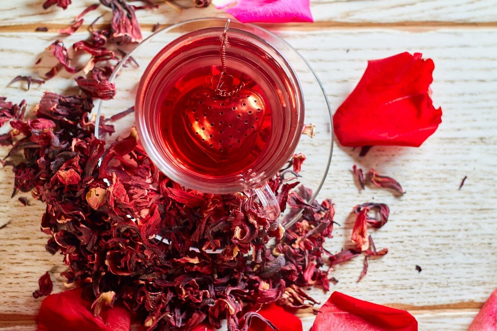 Чай красный Teida Каркаде листовой 100 г - фотография № 3
