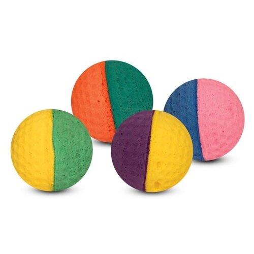 фото Игрушка для кошек "мяч для гольфа двухцветный", 4,5 см triol