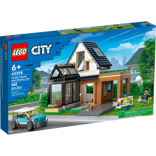 Конструктор LEGO City 60398 Family House and Electric Car, 462 дет. конструктор lego city 60291 современный семейный дом