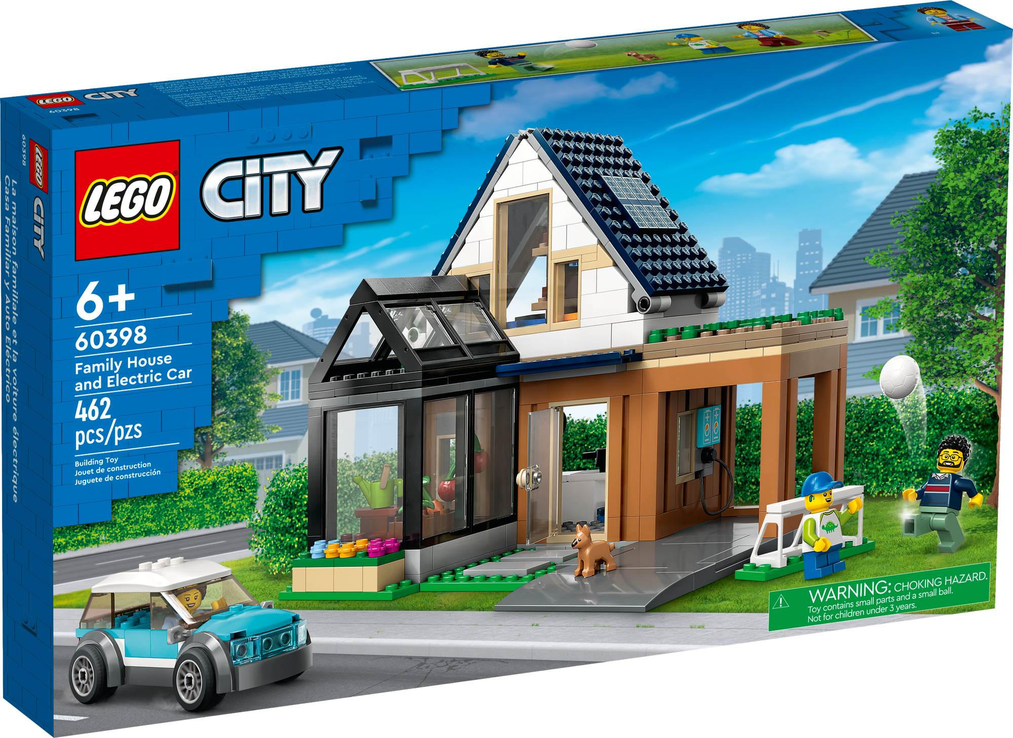 Конструктор LEGO City 60398 Family House and Electric Car, 462 дет.