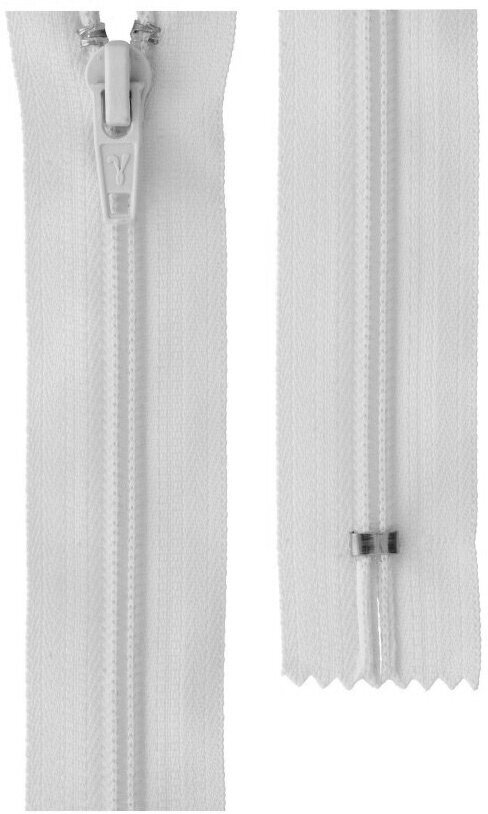 фото Молния Gamma Спираль, 18 см, замок-автомат, 10 шт, №101 белый (G005A)