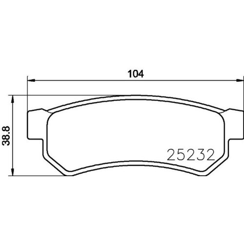 BEHR-HELLA 8DB355029-111 Колодки тормозные NAO CHEVROLET LACETTI (J200) NUBIRA station wagon NUBIRA notchback