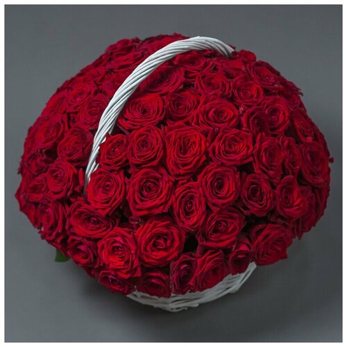 101 Красная Роза (40 см.) в корзине