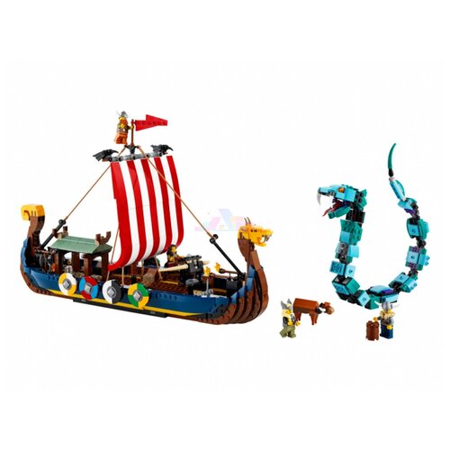 саша и томкруз том 1 у викингов галард а киньон б LEGO Creator 31132 Корабль викингов и змея Мидгард, Разноцветный