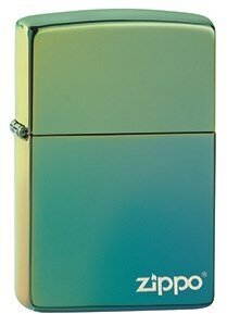 Оригинальная бензиновая зажигалка ZIPPO Classic 49191ZL ZIPPO Logo с покрытием High Polish Teal