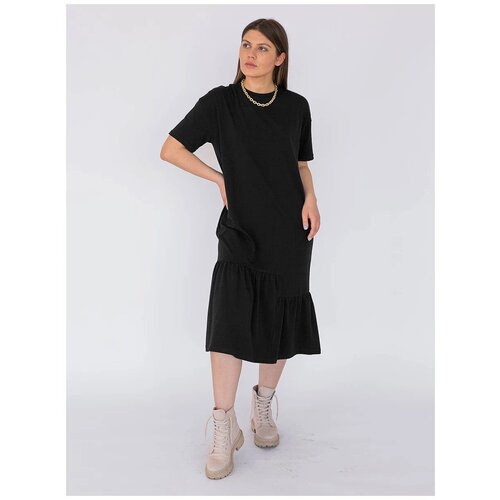 Платье Tuo Valersi, размер 46, черный брюки клеш tuo valersi размер 46 черный
