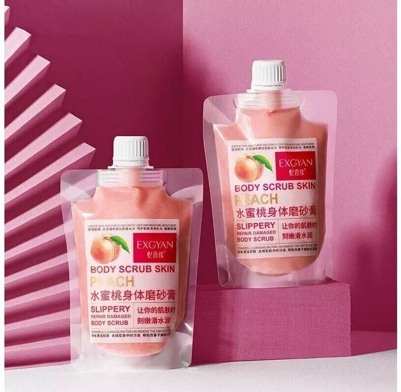 Скраб для тела Exgyan c персиком Body Scrub Skin Peach