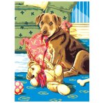 Royal & Langnickel Картина по номерам ''Щенок и Тедди'' 22х29 см (PJS 26) - изображение