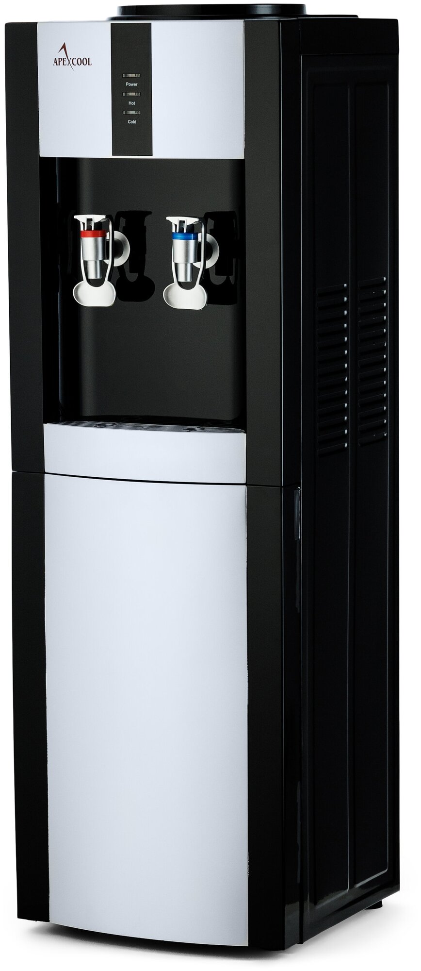 Кулер для воды с холодильником APEXCOOL 16LBE черный с серебром - фотография № 2