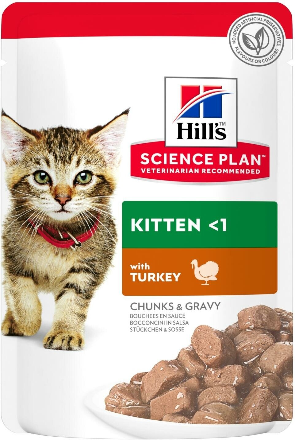 HILL'S SP Kitten Healthy Development Пауч д/котят с Индейкой, соус