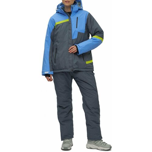 Комплект с брюками  для сноубординга, зимний, силуэт полуприлегающий, утепленный, водонепроницаемый, размер 58, синий