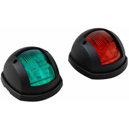 Огни ходовые 87х99 комплект (красный, зеленый), черный, LED, 12-24 В
