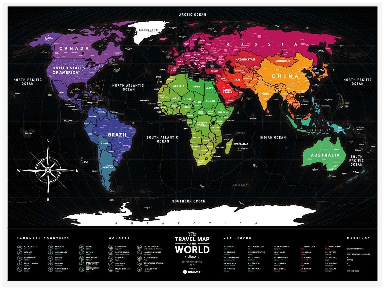 Скретч карта Travel Map Black World — фото 1