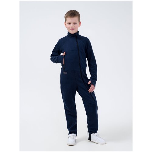 Флисовый комбинезон детский, костюм для мальчика и девочки Ф22146 темно-синий (116)