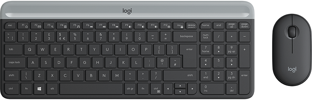 Клавиатура+мышь Logitech Wireless Combo MK470 Black