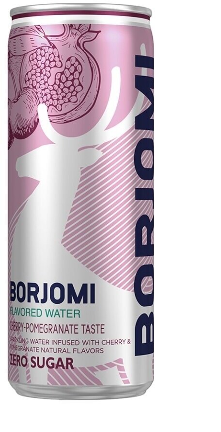 Напиток газированный Borjomi Flavored Water Вишня и гранат без сахара ж/б
