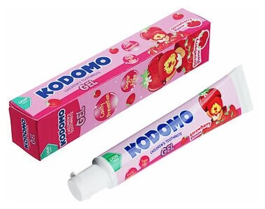 Детская гелевая зубная паста со вкусом клубники 40гр