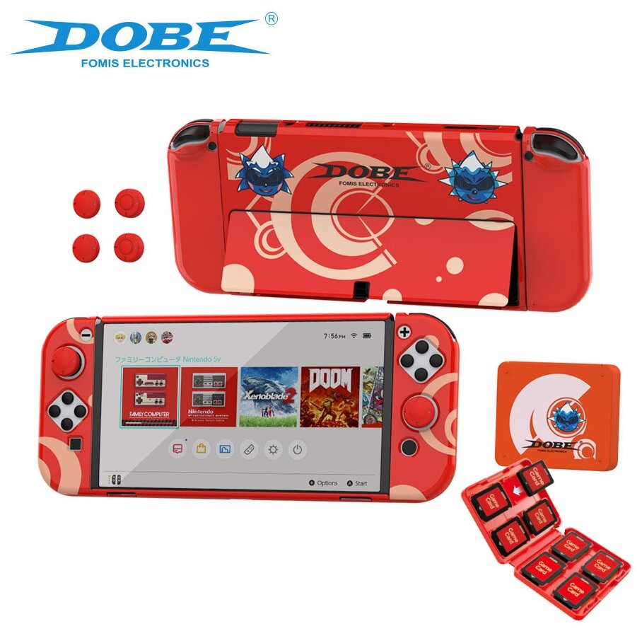 Комплект аксессуаров DOBE Exclusive красный для Nintendo Switch OLED iTNS-1192R