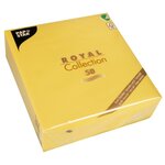 Салфетки бумажные PAPSTAR ROYAL, 40х40 см, 1-слойные, 50 шт\уп, желтый - изображение