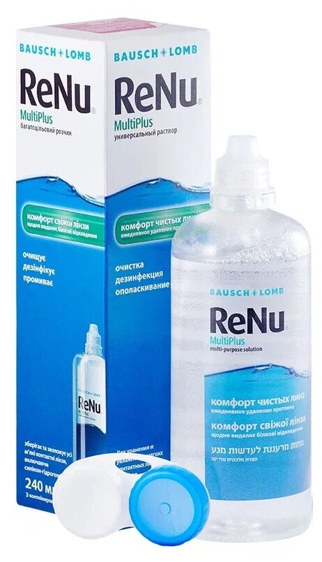 Раствор Bausch & Lomb Renu MultiPlus, с контейнером, 240 мл