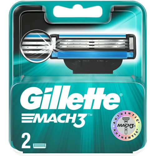 Сменные кассеты Gillette (Жиллетт) Mach3, 2 шт.