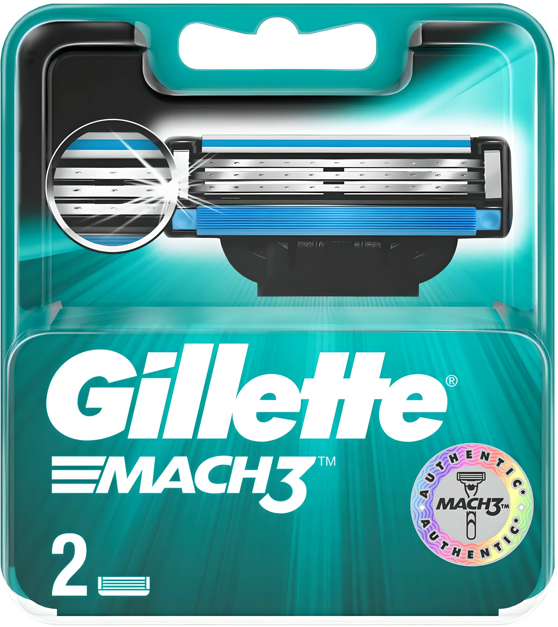 Сменные кассеты Gillette Mach3, черный, 2 шт.