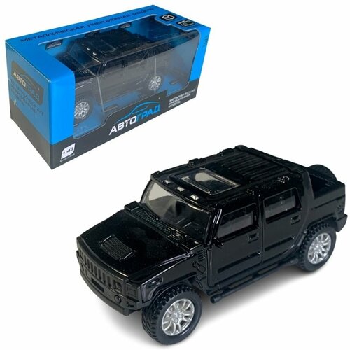 Модель автомобиля металлическая Hummer H2, чёрный, 1:43