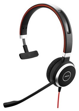 Гарнитура проводная Jabra Evolve 40 MS Mono 6393-823-109 USB-адаптер с разъемом 3,5 мм jack, для Microsoft Lync