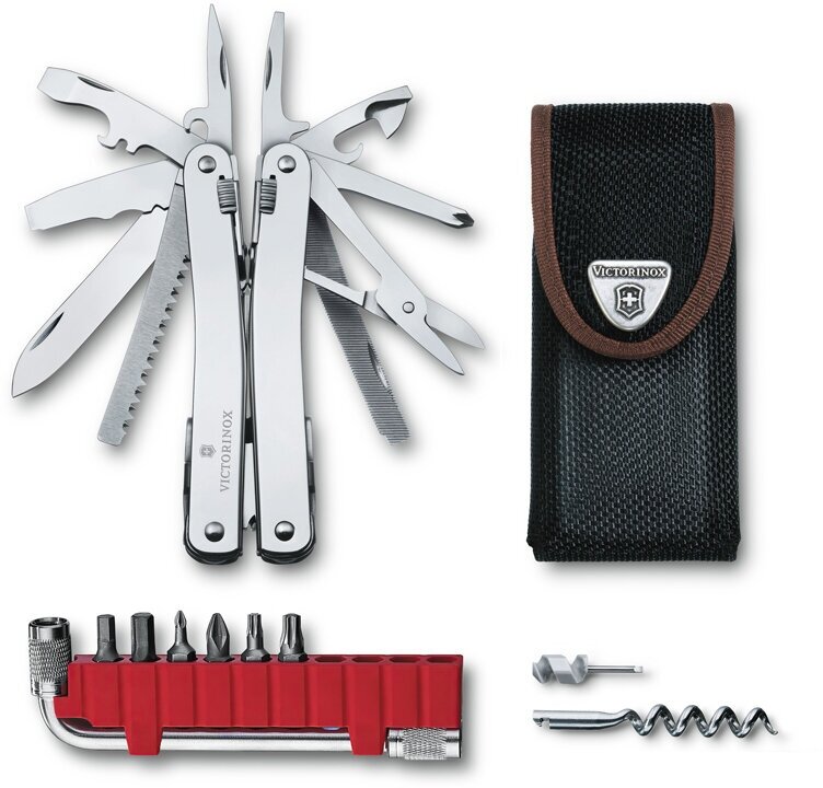 Мультитул VICTORINOX SwissTool SPIRIT X PLUS, 105 мм, 210 г, 35 функций, нейлоновый чехол 3.0235. N